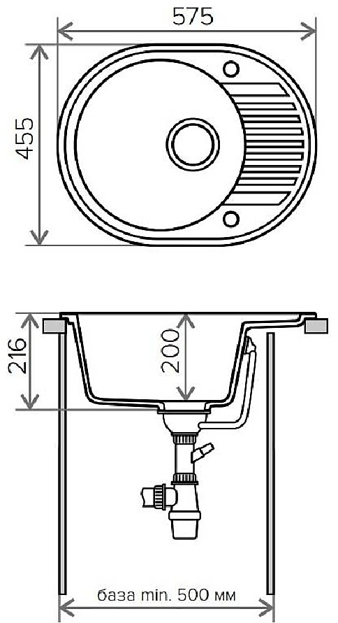 Фото Кухонная мойка TOLERO R-122 Gray