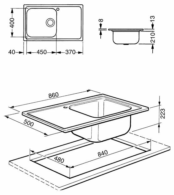 Фото Кухонная мойка SMEG LGMR861