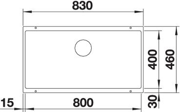 Фото Кухонная мойка BLANCO Subline 800-U белый (523145)