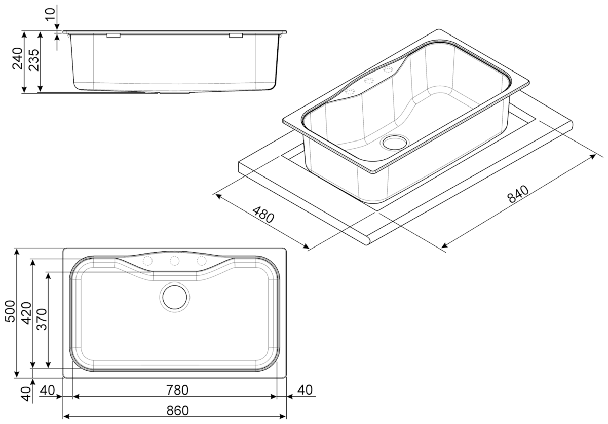 Фото Кухонная мойка SMEG LSEG860A2