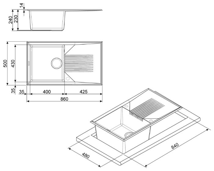 Фото Кухонная мойка SMEG LSEQ861AV