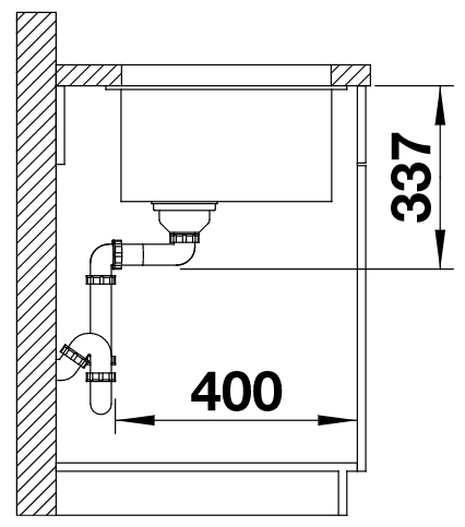 Картинка Кухонная мойка BLANCO Subline 800-U серый беж (523148)