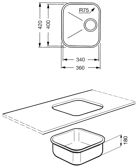 Фото Кухонная мойка SMEG UM34OT