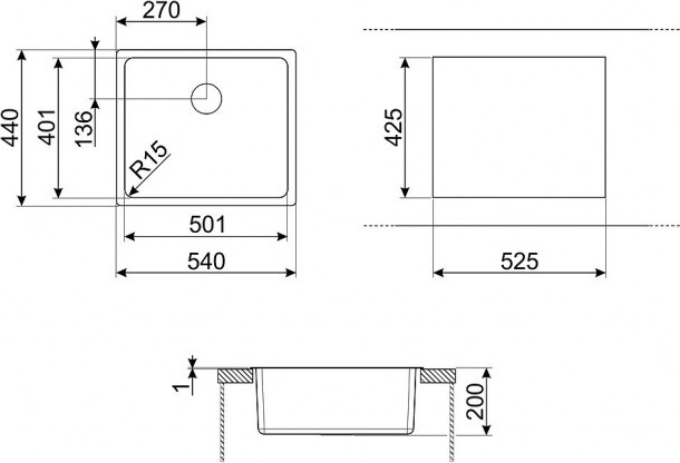 Фото Кухонная мойка SMEG VFU50SFR