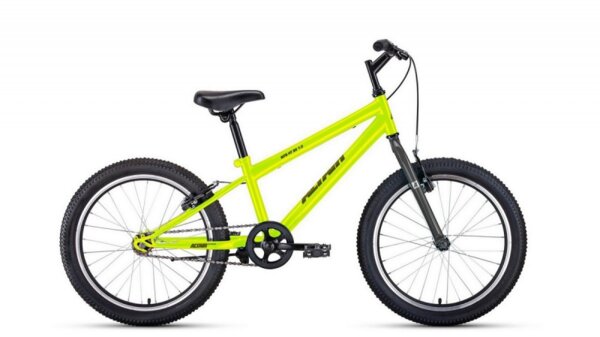 Фото Велосипед ALTAIR MTB HT 20 1.0 (2021) (10,5, ярко-зеленый-серый)