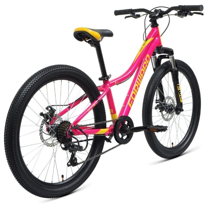 Картинка Велосипед FORWARD JADE 24 2.0 DISC (2021) (12, розовый-золотой)
