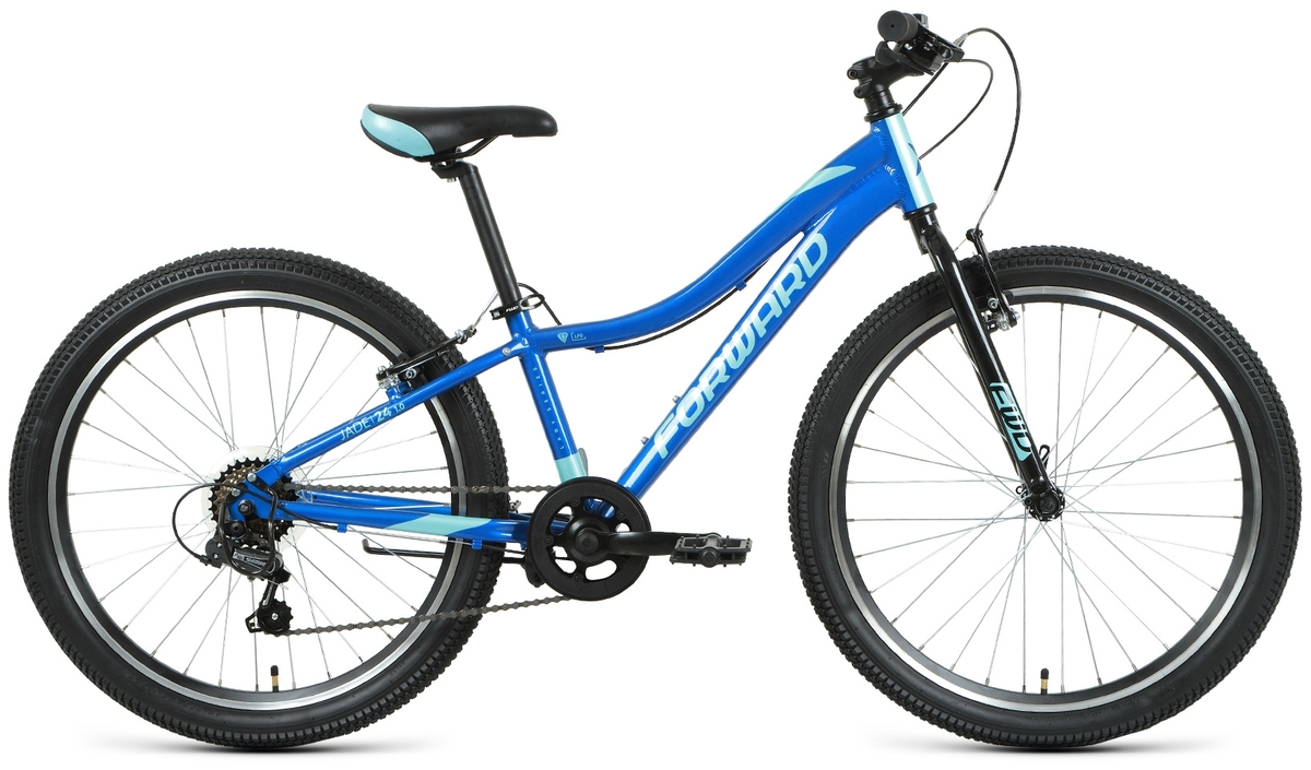 Фото Велосипед FORWARD JADE 24 1.0 (2021) (12, синий-бирюзовый)