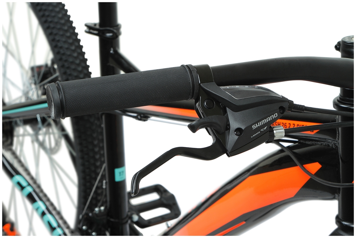 Фотография Велосипед FORWARD FLASH 26 2.2 S DISC (2021) (15, черный-оранжевый)