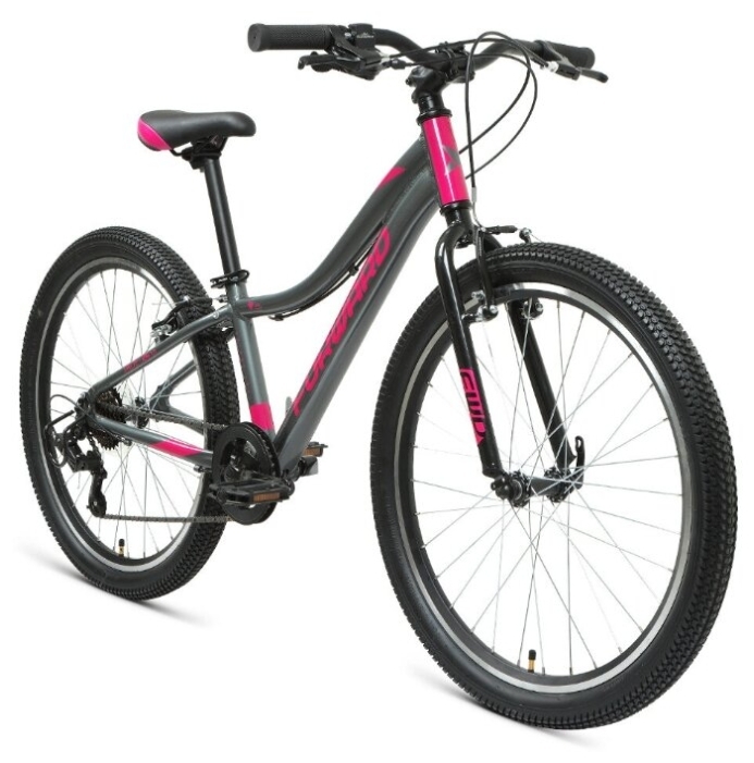 Фото Велосипед FORWARD JADE 24 1.0 (2021) (12, серый-розовый)