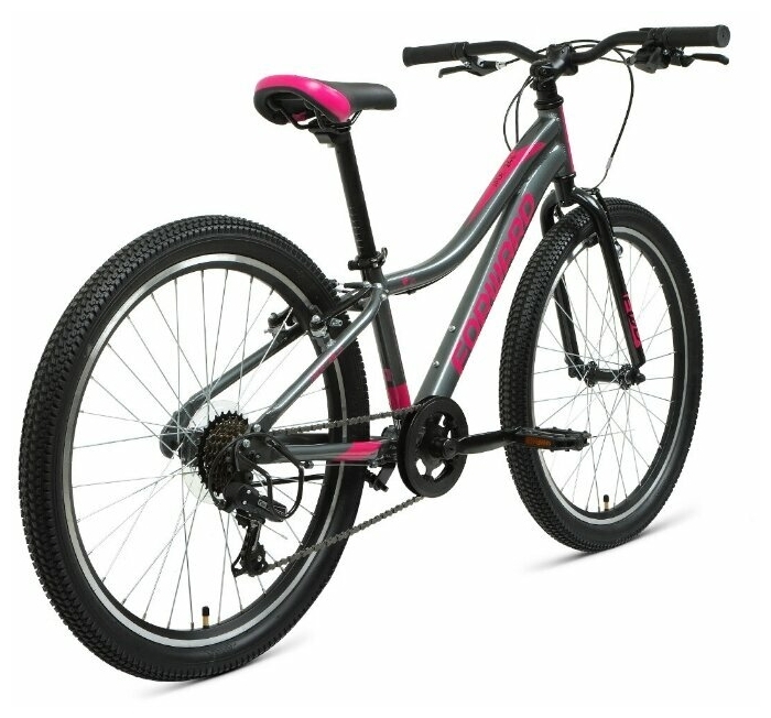 Картинка Велосипед FORWARD JADE 24 1.0 (2021) (12, серый-розовый)