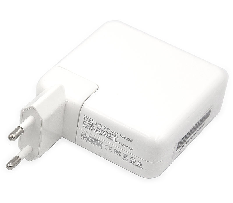 Фото Блок питания для ноутбуков PowerPlant APPLE 220V, 20V 61W (USB Type-C) AP61HCUSB