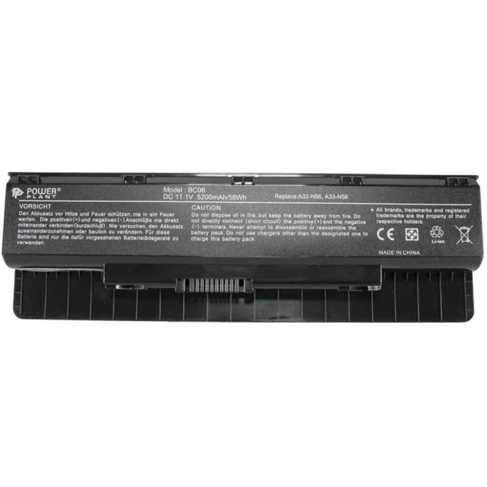 Фото Аккумулятор PowerPlant для ноутбуков ASUS N46 (A32-N56) 11.1V 5200mAh NB00000233