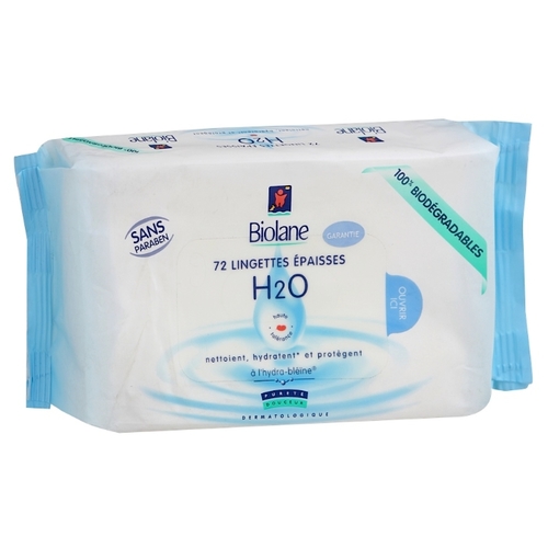 Фото Салфетки BIOLANE очищающие Н2О в мягкой упаковке LINGETTES EPAISSES H2O 72шт BLINE72