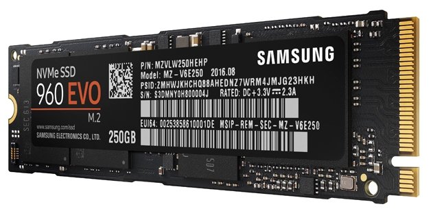 Фото Жесткий диск SSD SAMSUNG 960 EVO MZ-V6E250BW
