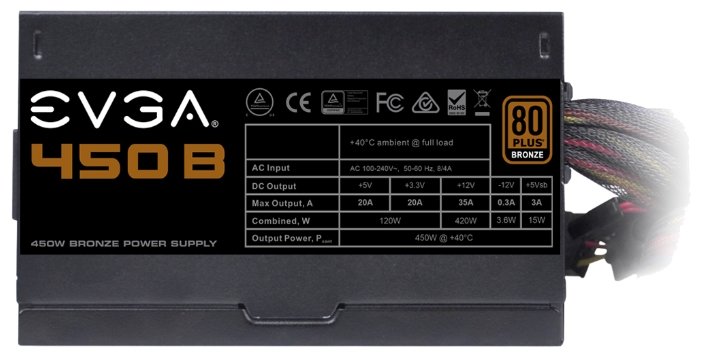 Фотография Блок питания EVGA 450 (100-B1-0450-K2)