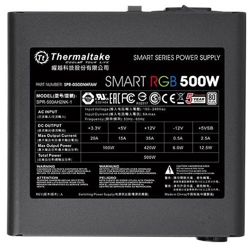 Картинка Блок питания THERMALTAKE SPR-0500NHSAW 500W