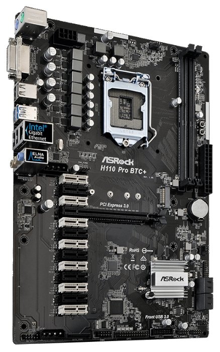 Фотография Материнская плата ASRock H110-PRO BTC+