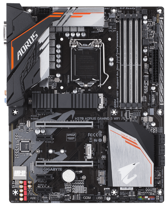 Картинка Материнская плата GIGABYTE H370 AORUS Gaming 3 WIFI