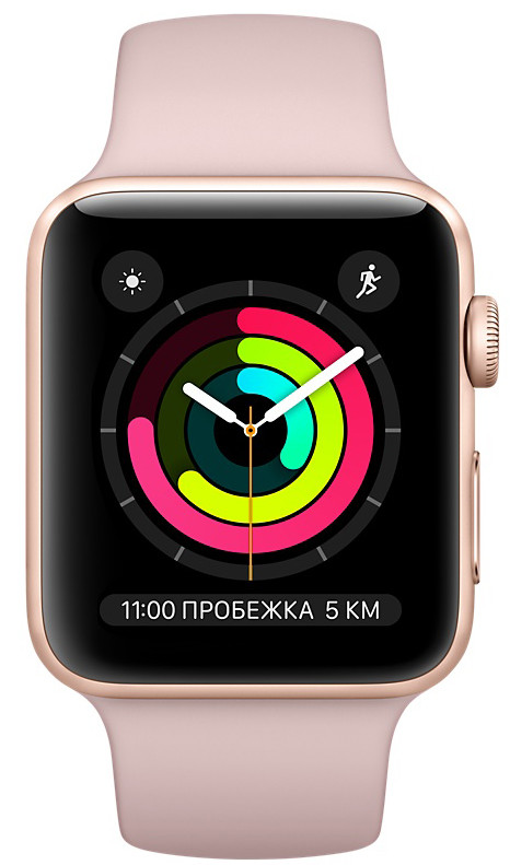 Фото Смарт-часы APPLE Watch Series 3 42mm Gold Aluminium (MQL22)