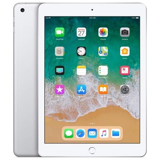 Фото Планшет APPLE iPad 2018 Wi-Fi 128Gb Silver (MR7K2)