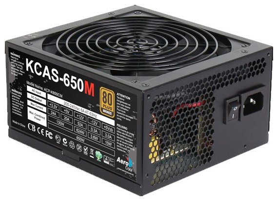 Фотография Блок питания AeroCool Kcas-650М 650W