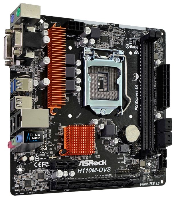 Фотография Материнская плата ASRock H110M-DVS