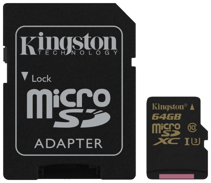 Фотография Карта памяти KINGSTON microSDXC 64 GB UHS-I Class 3 + A (SDCR/64GB)