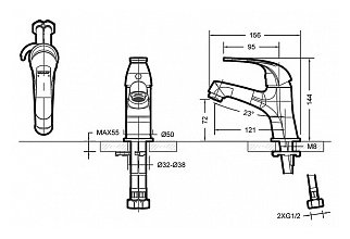 Фото Смеситель BRAVAT F1135188СР-RUS FIT