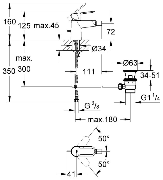 Фото Смеситель GROHE Bauedge 23331000