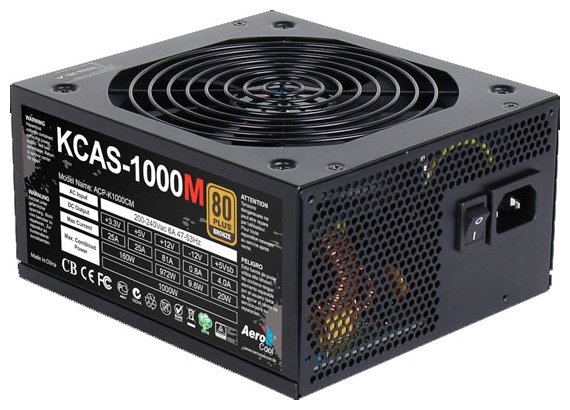 Фотография Блок питания AeroCool Kcas-1000M 1000W Bronze