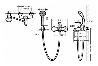 Фото Смеситель BRAVAT F6135188CP-B-RUS FIT