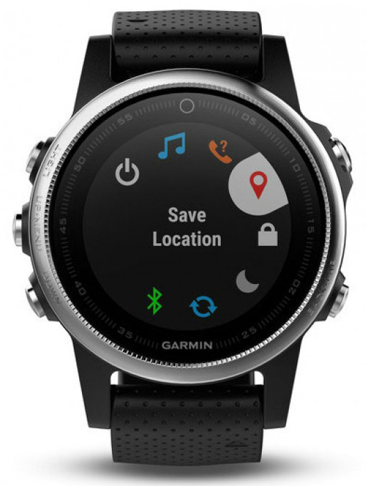 Фото Смарт-часы GARMIN Fenix 5S Silver with Black band