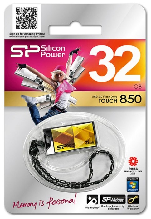 USB накопитель SILICON POWER Touch 850 32GB Amber Казахстан