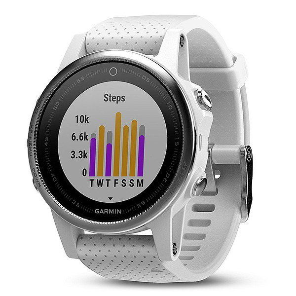 Фото Смарт-часы GARMIN Fenix 5S Silver with Carrara white band