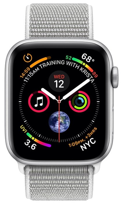 Фото Смарт-часы APPLE Watch Series 4 GPS 40mm Space grey Aluminium Case with Black Sport Band (MU662)