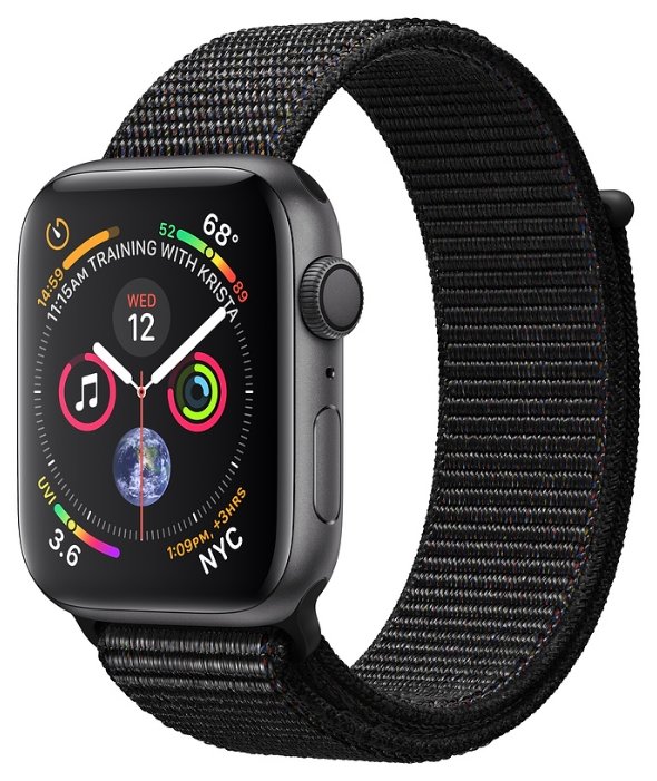 Цена Смарт-часы APPLE Watch Series 4 GPS 40mm Space grey Aluminium Case with Black Sport Band (MU662)