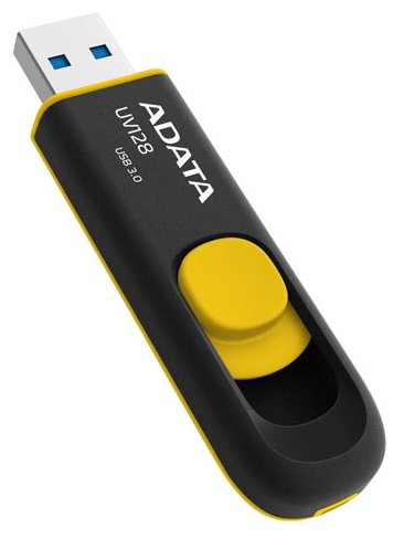 Фото USB накопитель ADATA UV128 16Gb UFD 3.1 Black/Blue (AUV128-16G-RB)