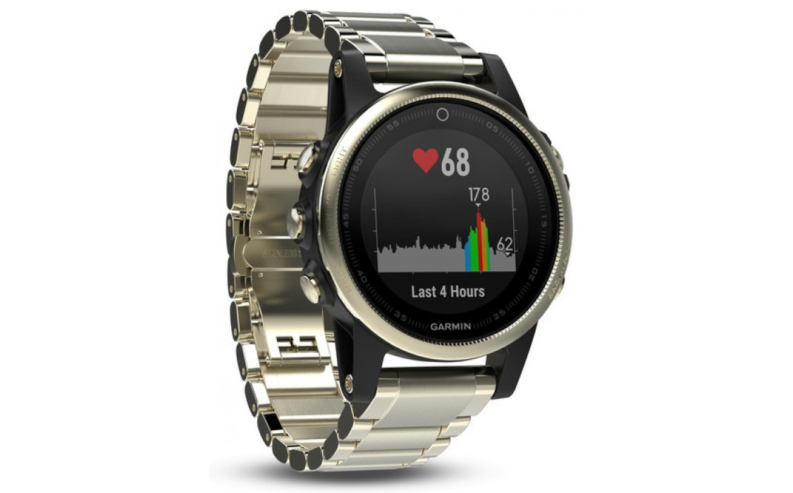 Фото Смарт-часы GARMIN Fenix 5S Sapphire Goldtone with metal Band