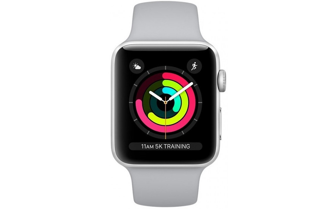 Фото Смарт-часы APPLE Watch Series 3 GPS 42mm Silver Aluminium Case with white Sport Band