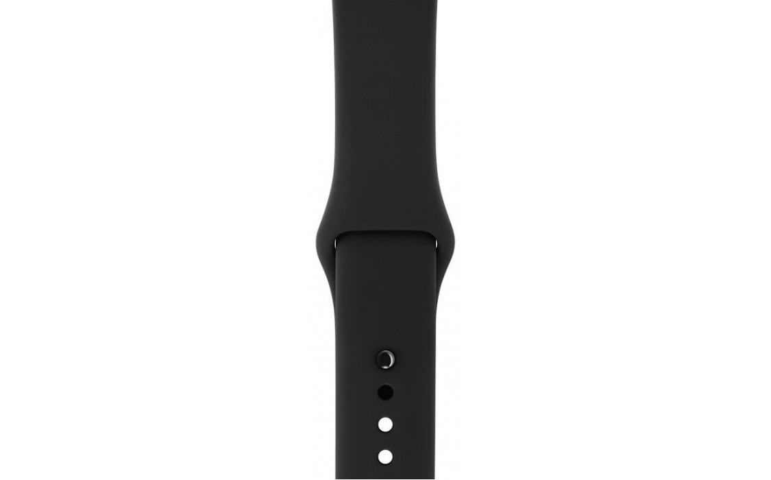 Фотография Смарт-часы APPLE Watch Series 3 GPS 42mm Space grey Aluminium Case with Black Sport Band (MTF32)