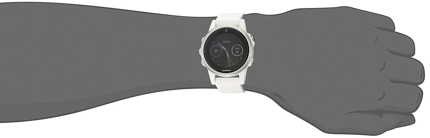 Смарт-часы GARMIN Fenix 5S White with white band Казахстан