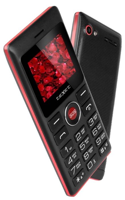Фотография Мобильный телефон TEXET TM-106 Black-Red