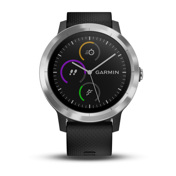 Купить Смарт-часы GARMIN Vivoactive 3 Silver with Black band (010-01769-02)