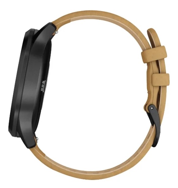 Купить Смарт-часы GARMIN vivomove HR Premium Onyx Black with Tan Suede (010-01850-00)