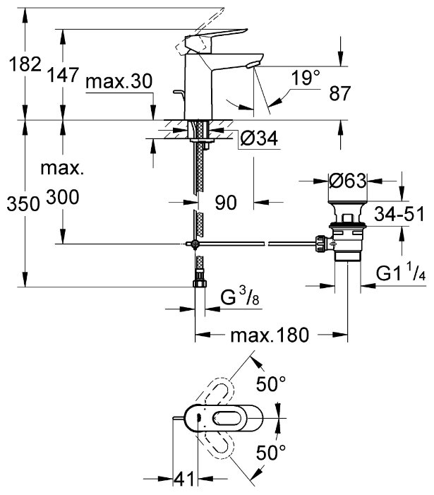 Фото Смеситель GROHE bauloop S-Size 23335000