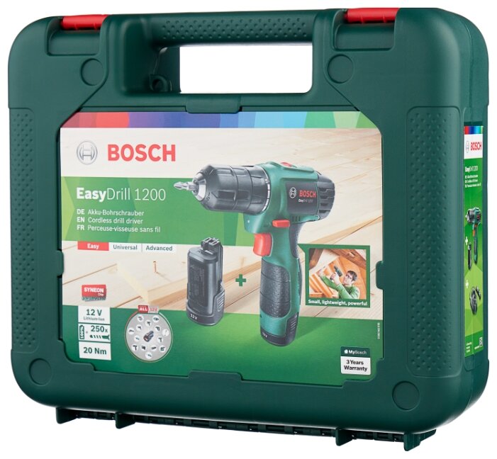 Дрель-шуруповерт BOSCH EasyDrill 1200 (2 акк.) Казахстан