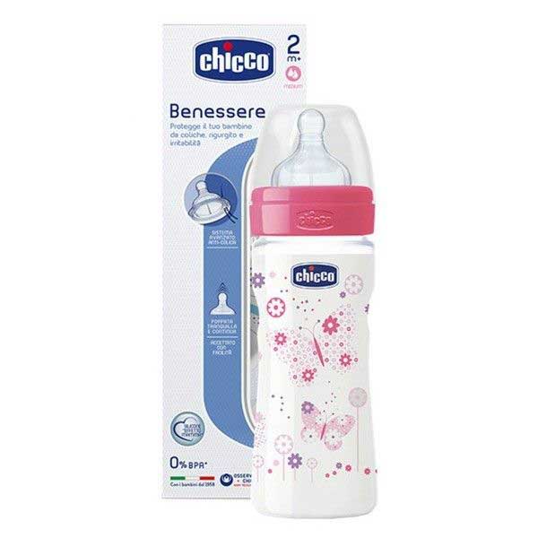 Цена Бутылочка CHICCO 863044 Wellbeing ADJ GIRL 250мл