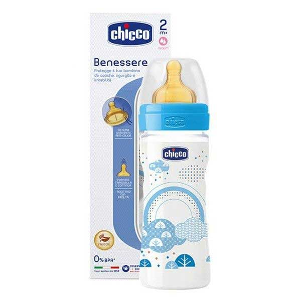 Картинка Бутылочка CHICCO 00020622200050 Well Being ADJ BOY 250мл латекс