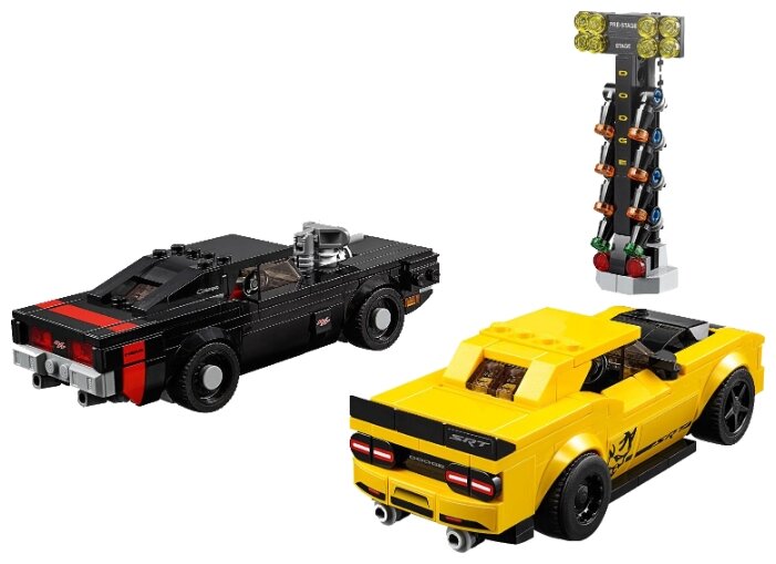 Фотография Конструктор LEGO Автомобили 2018 Dodge Challenger SRT Demon и 1970 Dodge Charger R/T Speed Champions 75893