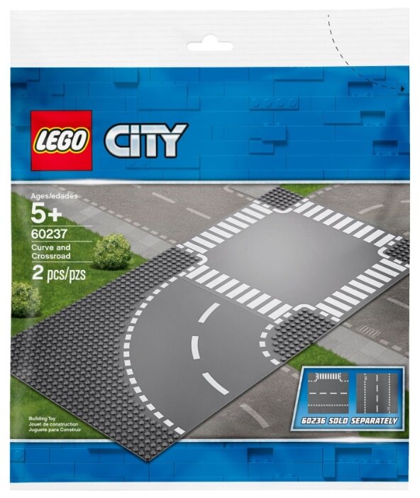 Фото Конструктор LEGO Поворот и перекрёсток CITY 60237